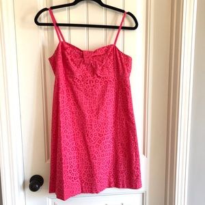 Lilly Pulitzer Bright Pink Dress with exposed zip